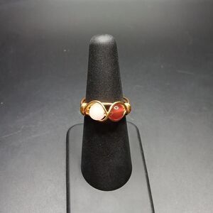 ‎New Carnelian Double Crystal Gemstone Ring Size 7 New In Box